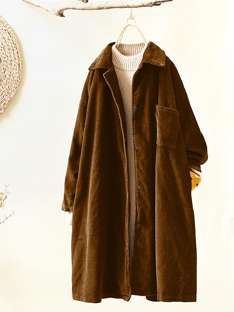Street-Wave Corduroy Coat For Women Classic Elegant Design With Premium Comfort And Durability