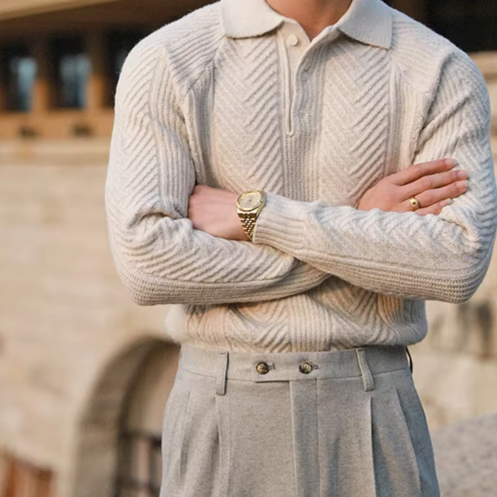 Street-wave Cable Knit Pullover For Professionals Refined Casual Elegance That Elevates Your Look