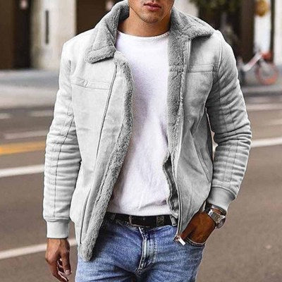 Streetwave Men's Shearling Aviator Jacket Plush Lining Premium Warmth For Urban Style