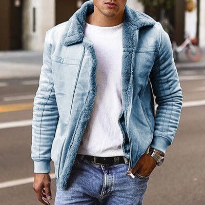 Streetwave Men's Shearling Aviator Jacket Plush Lining Premium Warmth For Urban Style