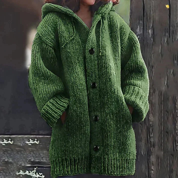 Streetwave Women's Hooded Knit Coat For Cold Weather Cozy Warmth Soft Premium Fabric
