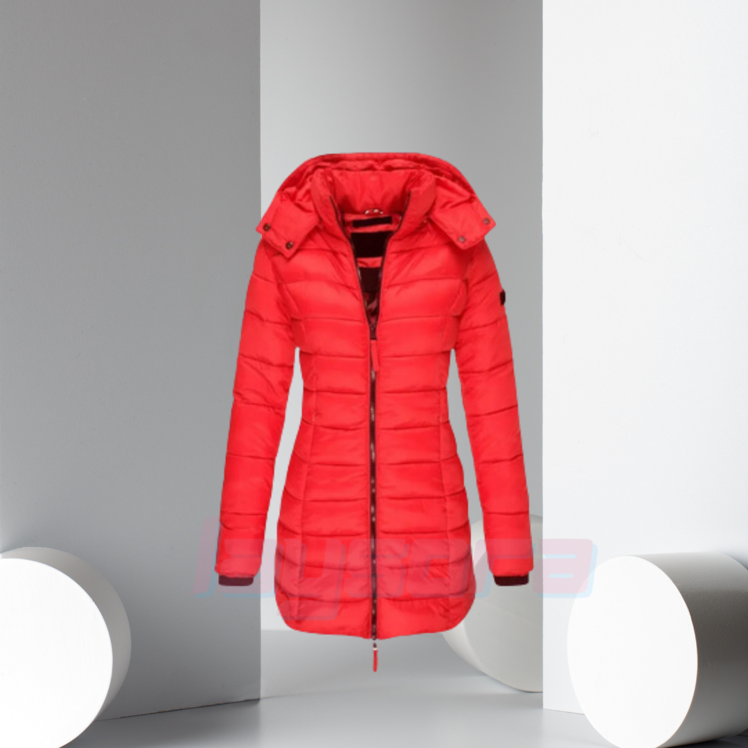 Street-wave Women's Puffer Coat Yellow Insulated Warm Quilted Winter Coat for Cold Days