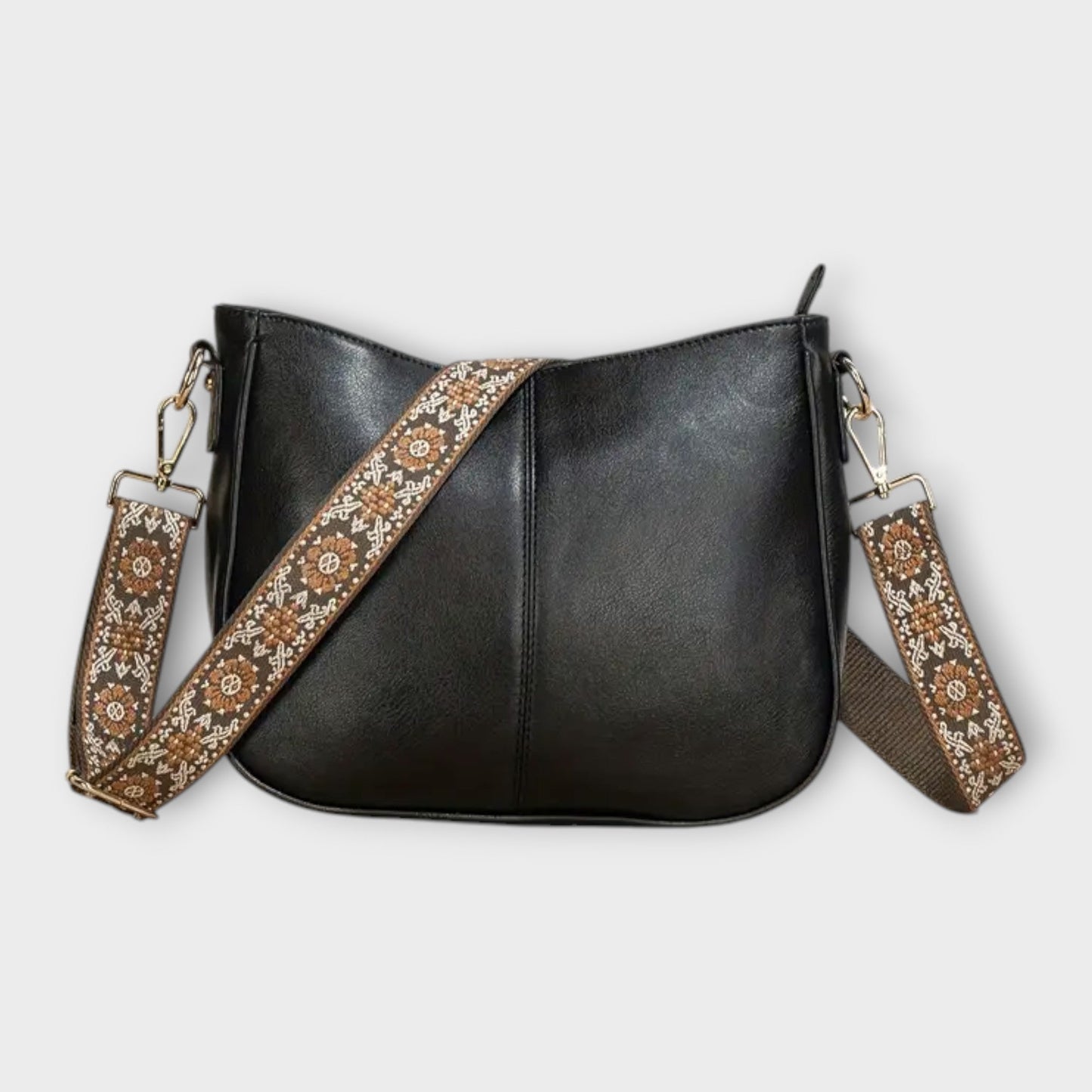 Women's Bohemian-Style Shoulder Bag with Adjustable Strap and Spacious Interior