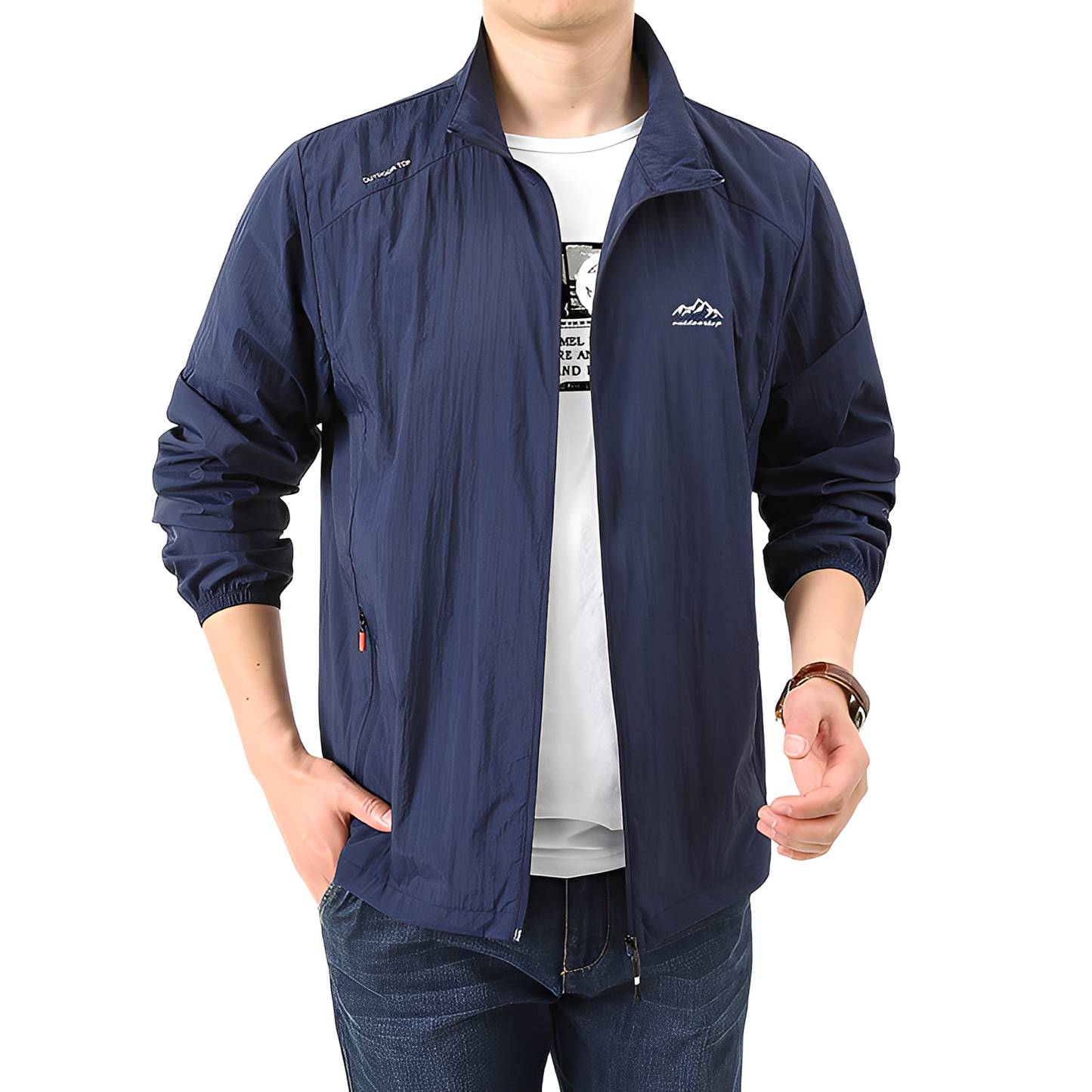 Street Wave Windproof Outdoor Jacket For Men With Breathable Shield And Lightweight Comfort