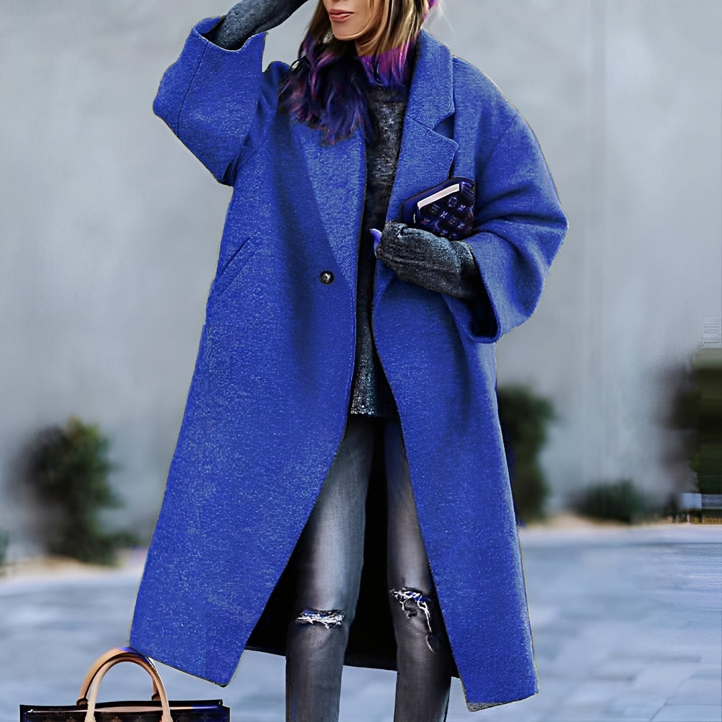 Street-wave Oversized Wool Coat For Women Timeless Retro Charm Warmth And Comfort