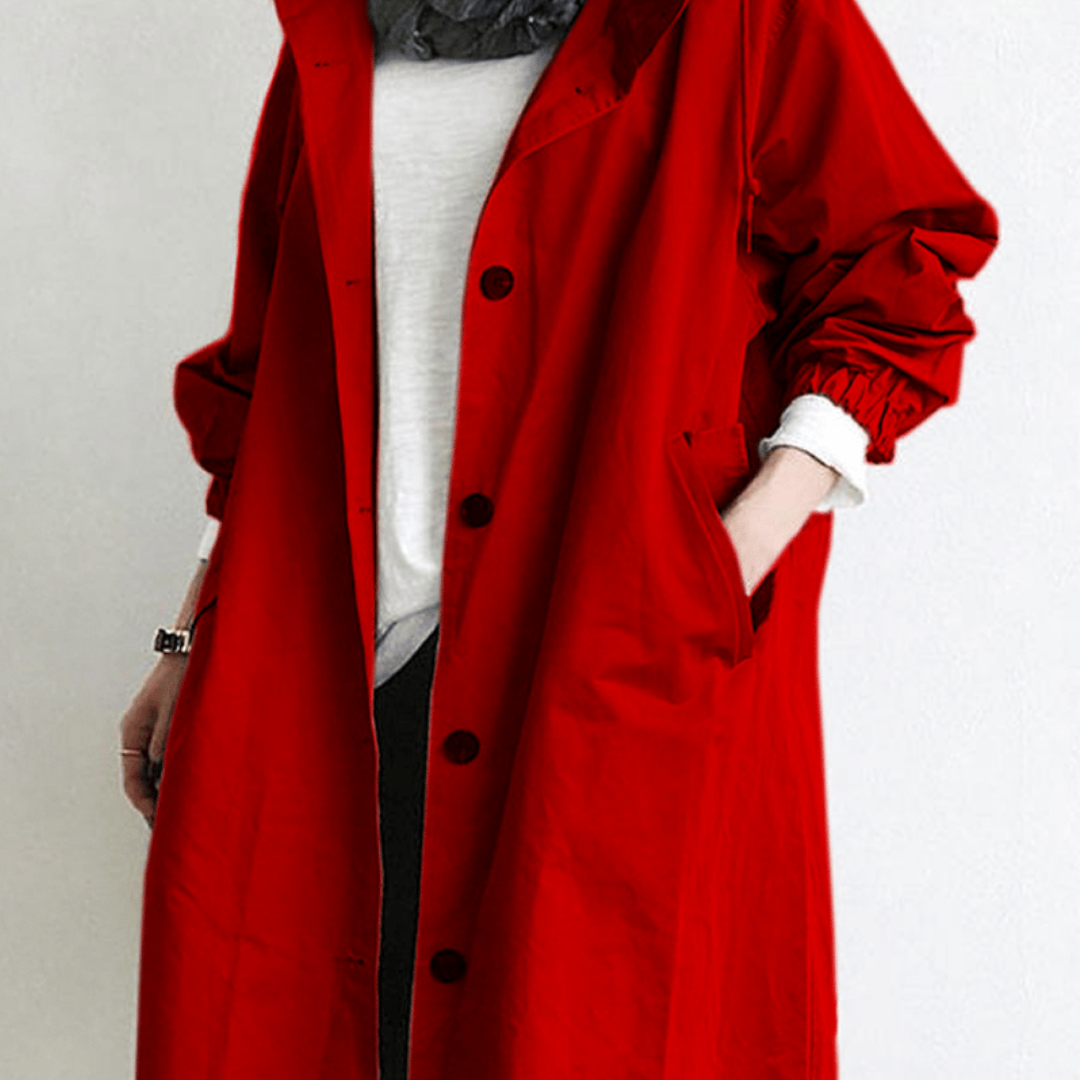 Street-Wave Waterproof Trench Coat For Women Lightweight Rainproof Outerwear With Elegant Silhouette
