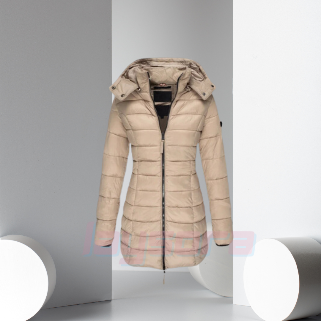 Street-wave Women's Puffer Coat Yellow Insulated Warm Quilted Winter Coat for Cold Days