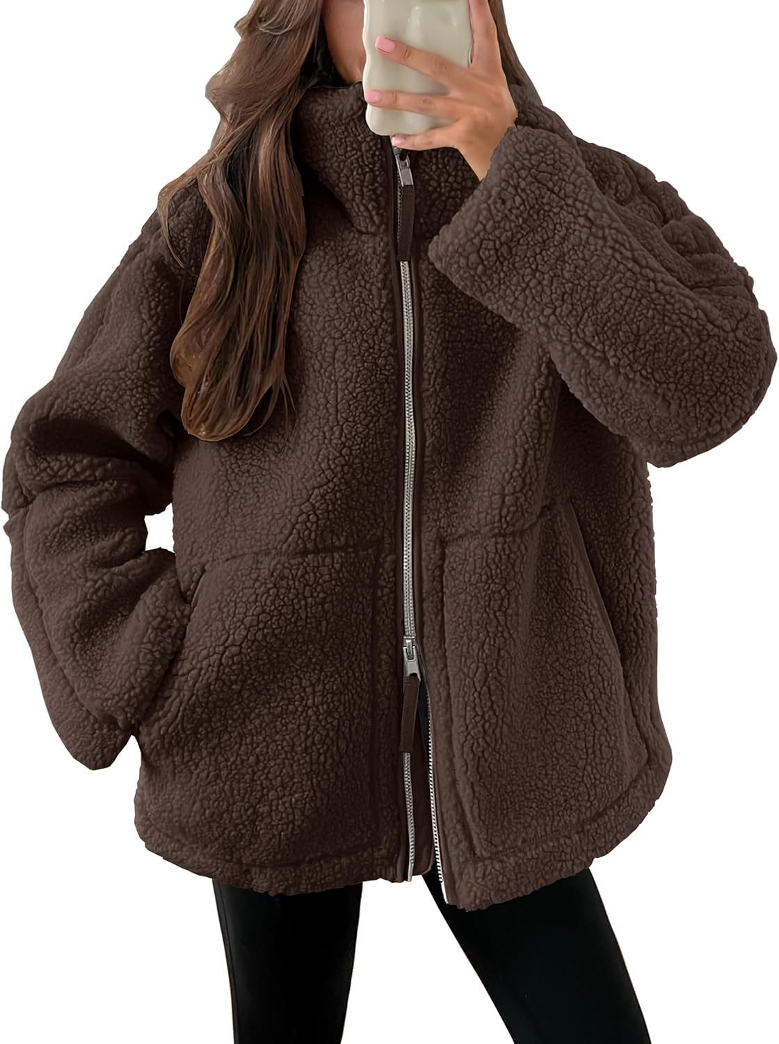 Street Wave Wool Blend Zip Up Jacket For Women Cozy Warmth