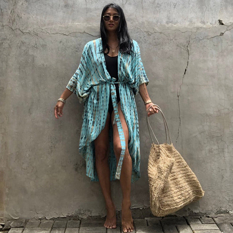 Street Wave Beach Cover Up For Women With UV Sun Protection Lightweight Resort Dress