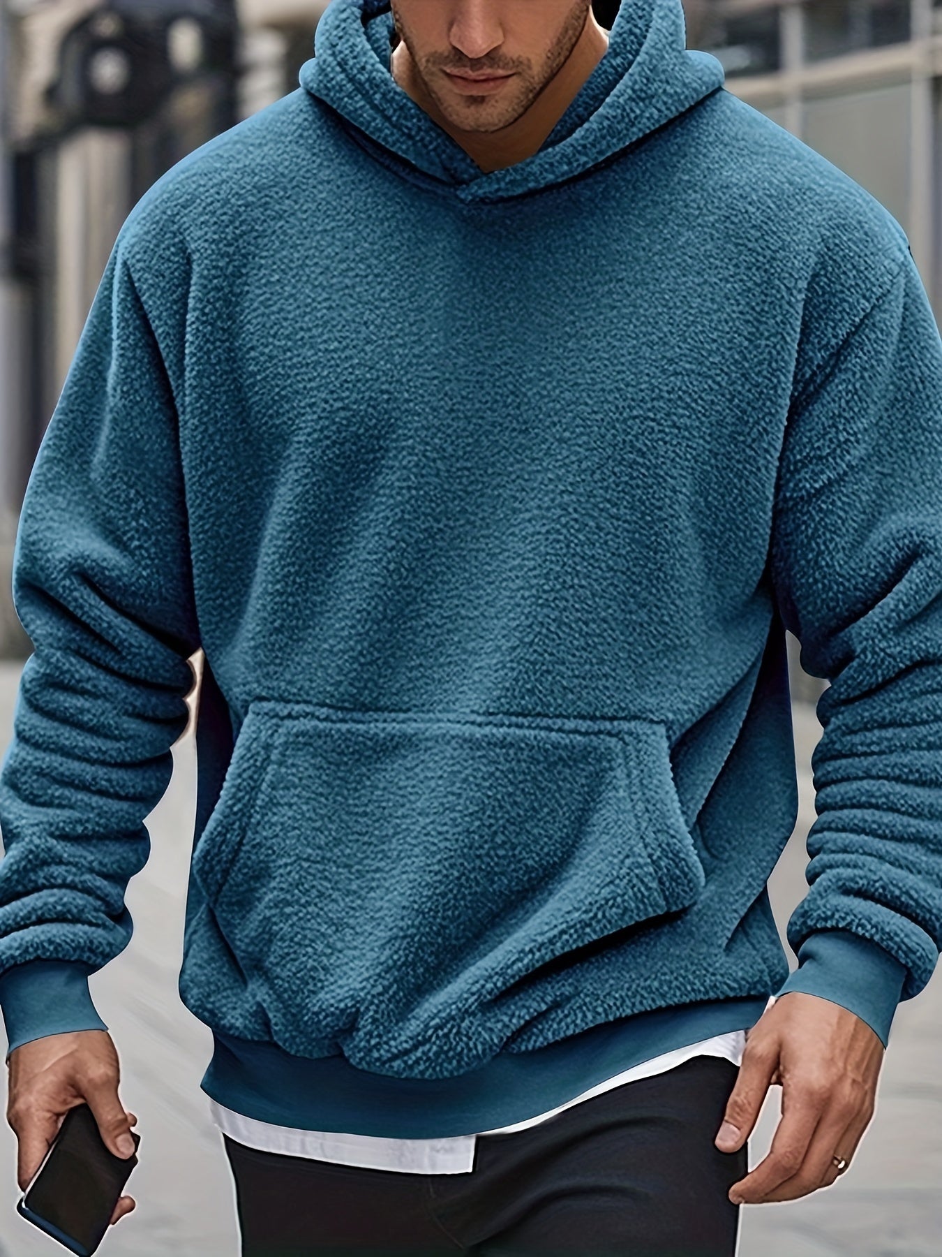 Soft Fleece Hoodie by Street-wave for Everyday Comfort and Urban Style in Polyester for Men and Women