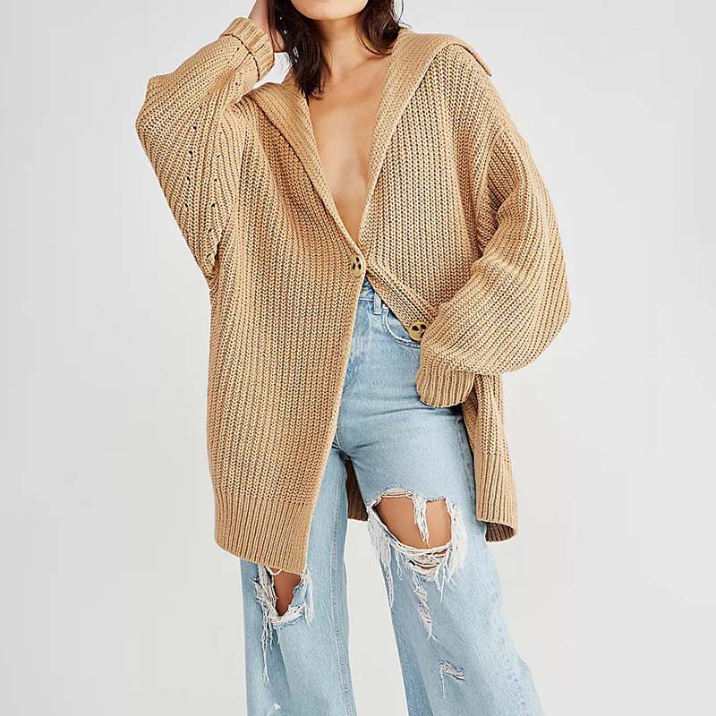 Street Wave Acrylic Knit Cardigan For Women Soft Cozy Comfort Versatile Everyday Layering