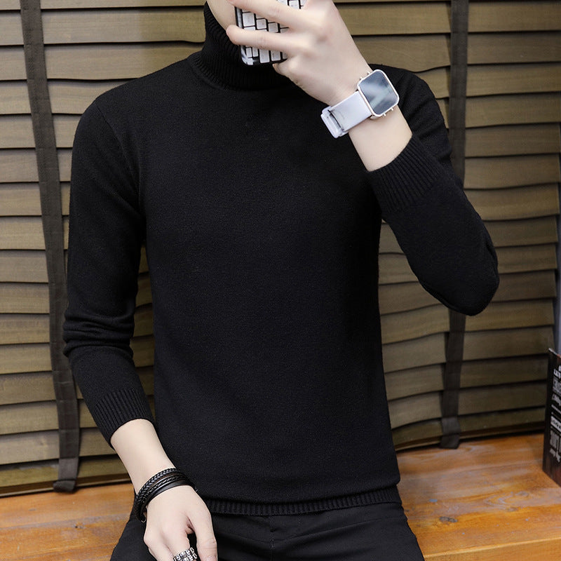 Street Wave Mens Turtleneck Knit Top Breathable Cotton Comfort Elegant Everyday Versatile For Men