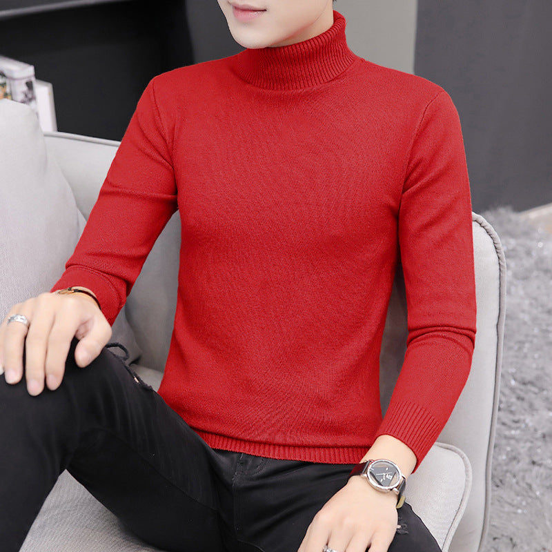 Street Wave Mens Turtleneck Knit Top Breathable Cotton Comfort Elegant Everyday Versatile For Men