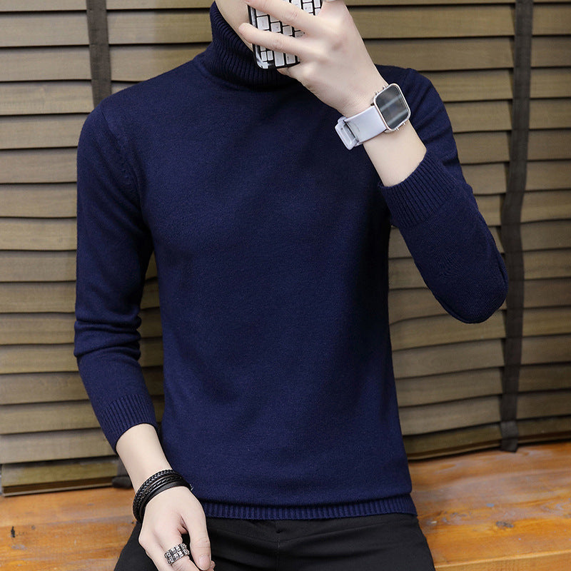 Street Wave Mens Turtleneck Knit Top Breathable Cotton Comfort Elegant Everyday Versatile For Men