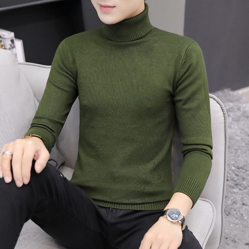 Street Wave Mens Turtleneck Knit Top Breathable Cotton Comfort Elegant Everyday Versatile For Men