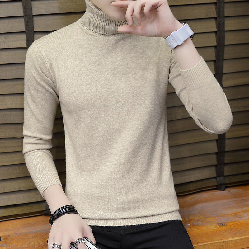 Street Wave Mens Turtleneck Knit Top Breathable Cotton Comfort Elegant Everyday Versatile For Men
