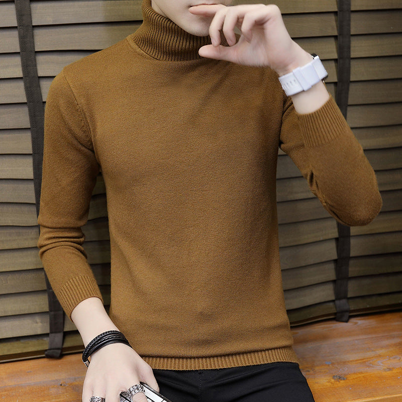Street Wave Mens Turtleneck Knit Top Breathable Cotton Comfort Elegant Everyday Versatile For Men