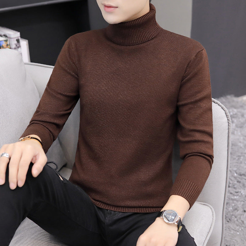 Street Wave Mens Turtleneck Knit Top Breathable Cotton Comfort Elegant Everyday Versatile For Men