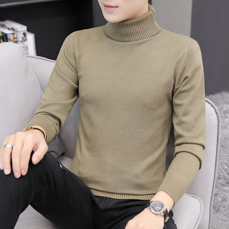 Street Wave Mens Turtleneck Knit Top Breathable Cotton Comfort Elegant Everyday Versatile For Men