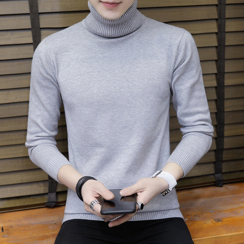Street Wave Mens Turtleneck Knit Top Breathable Cotton Comfort Elegant Everyday Versatile For Men