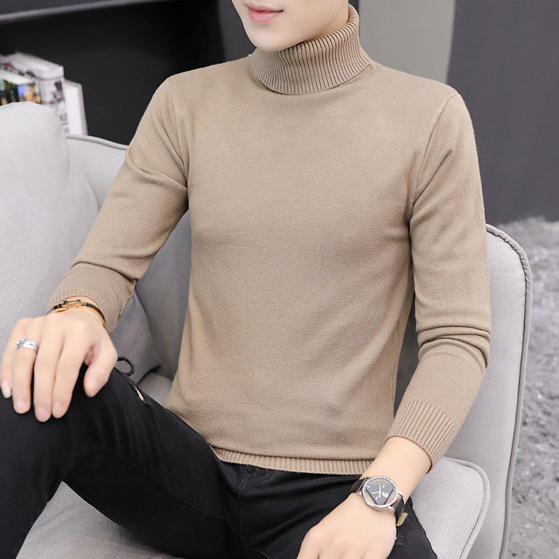 Street Wave Mens Turtleneck Knit Top Breathable Cotton Comfort Elegant Everyday Versatile For Men