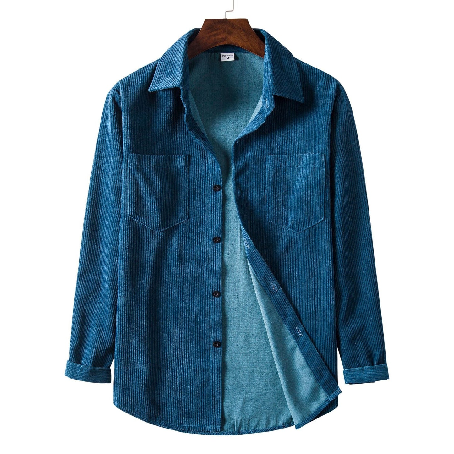 Streetwave Corduroy Shirt For Men Comfortable Fit With Practical Chest Pockets Versatile Everyday Wear