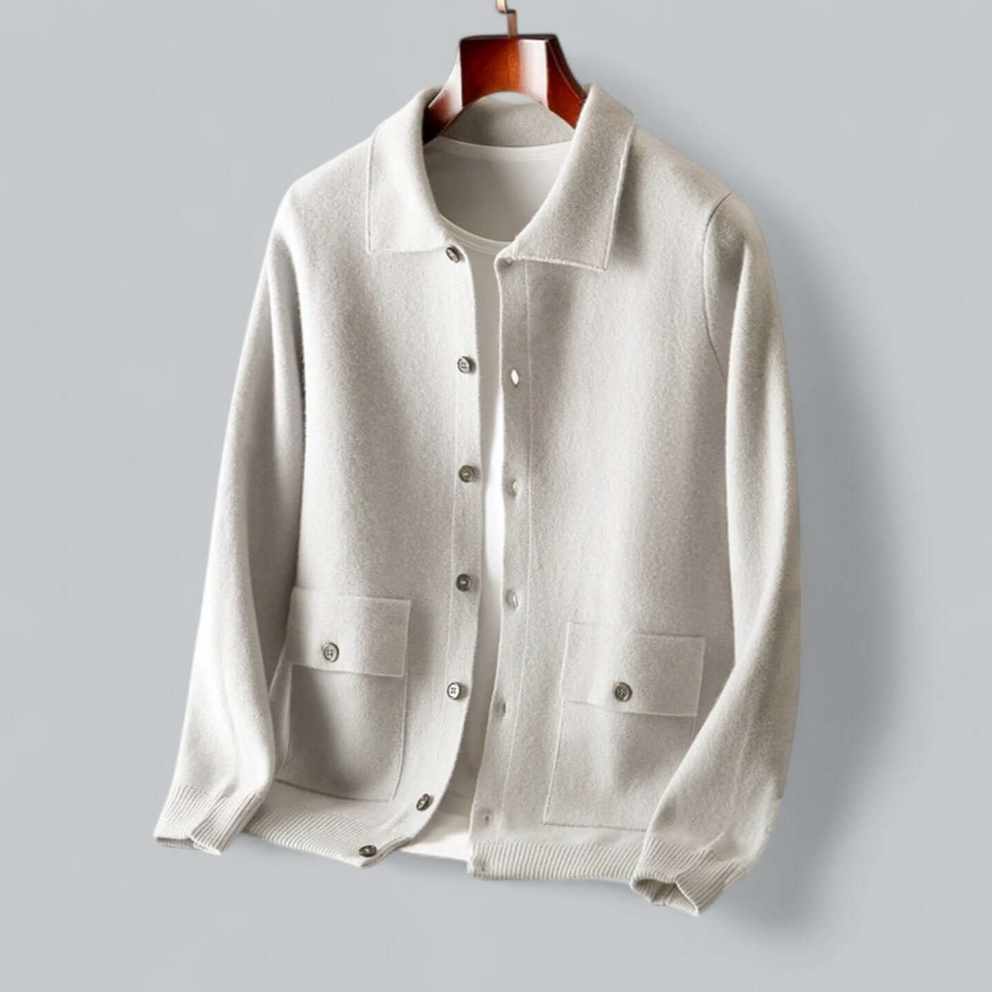 Street-wave Cashmere-Blend Cardigan For Men Luxurious Warmth And Softness For Everyday Wear