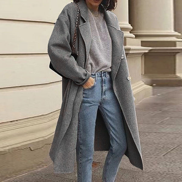 Streetwave Elegant Versatile Long Coat For Women With Timeless Style And Comfort