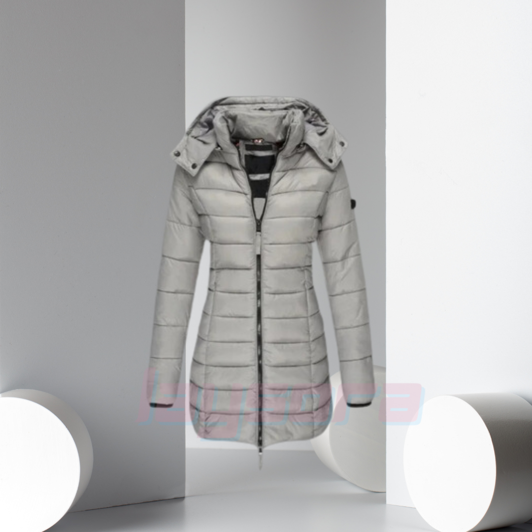Street-wave Women's Puffer Coat Yellow Insulated Warm Quilted Winter Coat for Cold Days