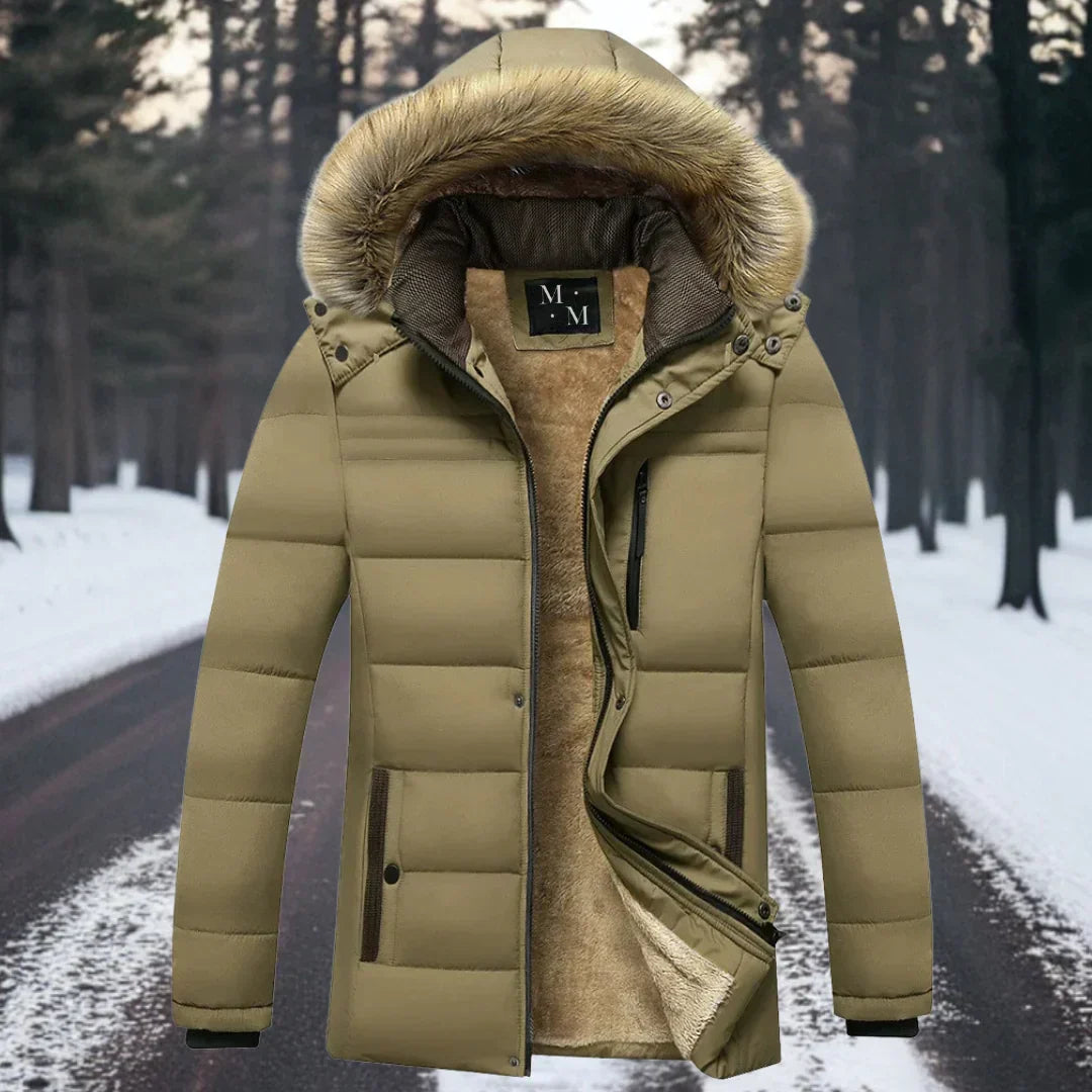 Street-wave Puffer Coat With Full Body Warmth Fur Hood Winter Outerwear For Cold Weather Enthusiasts