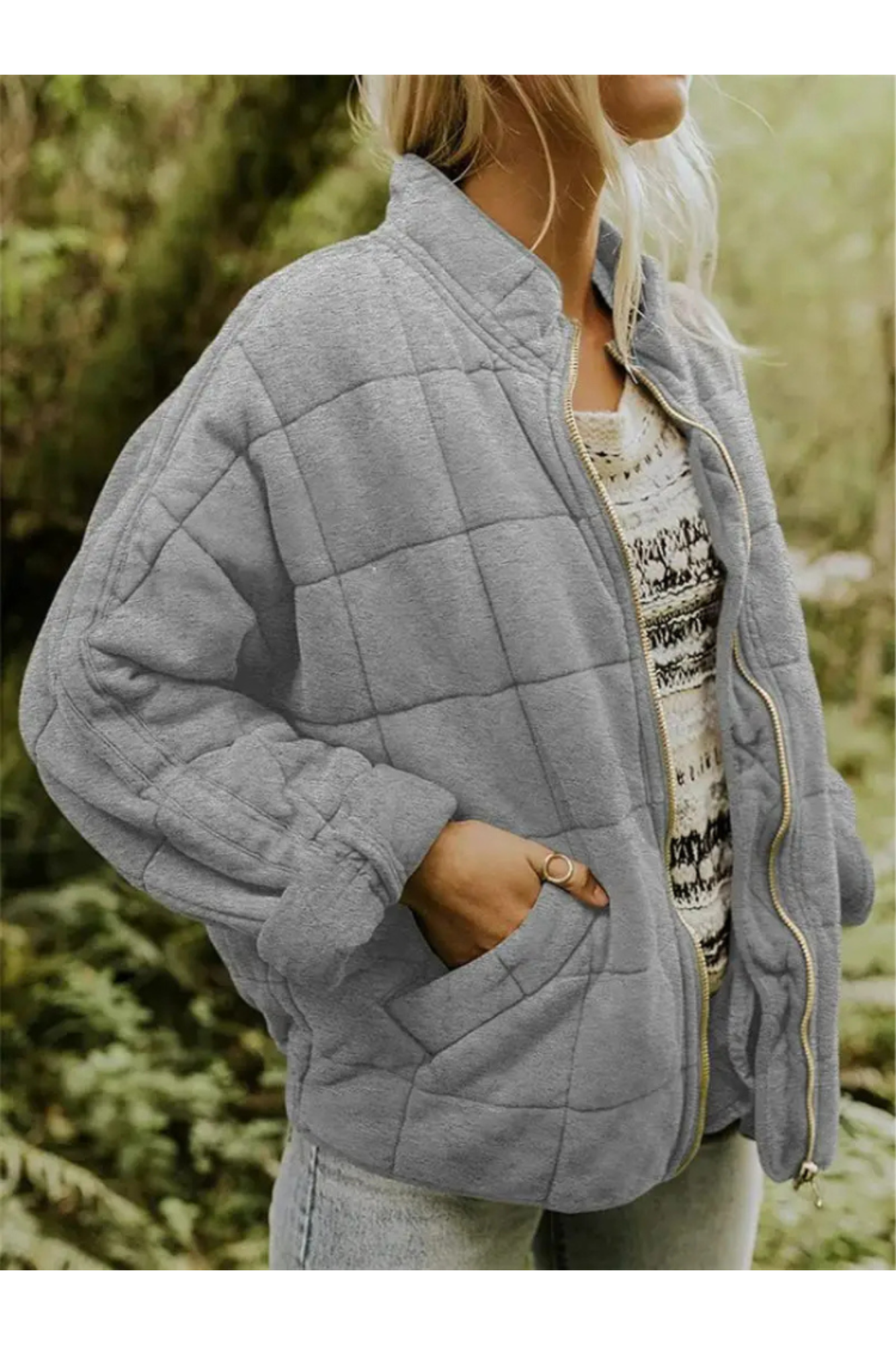 Street Wave Womens Quilted Bomber Jacket For Women Elegant Weatherproof Comfort And Perfect Fit
