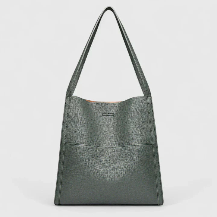 Women's Structured Handbag with Zipper Closure and Interior Pockets
