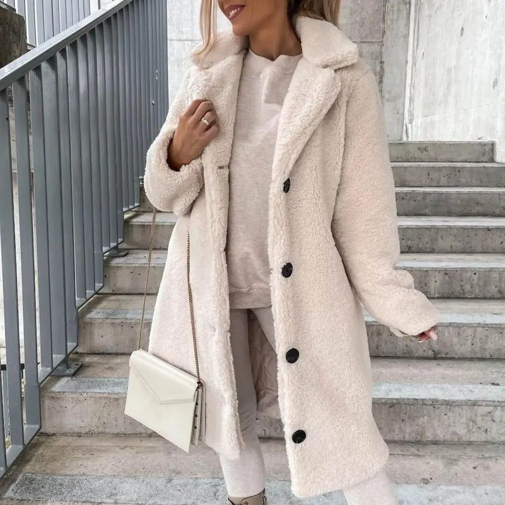 Street-Wave Teddy Coat For Women Longline Fleece Ultra Soft Warmth Cozy Style Premium Winter Essential