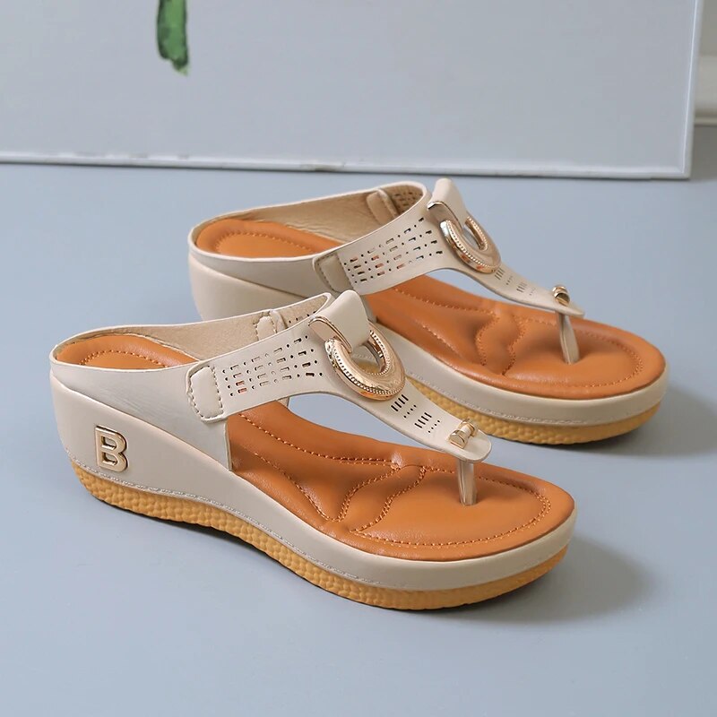 Orthopedic Slippers For Women With Arch Support Street Wave Comfort Wedge Sandals