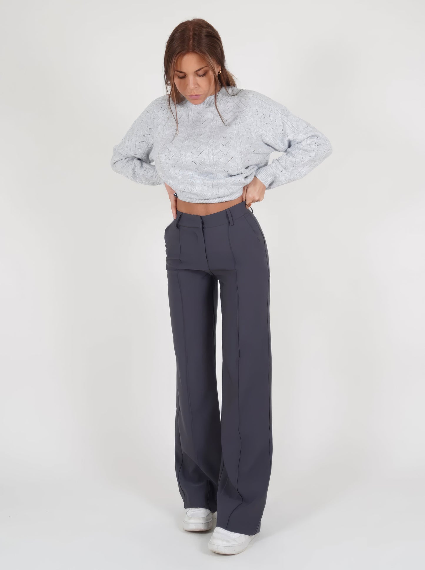 Street-Wave High Waisted Straight Leg Pants For Women - Flattering Fit, Sophisticated Everyday Wear