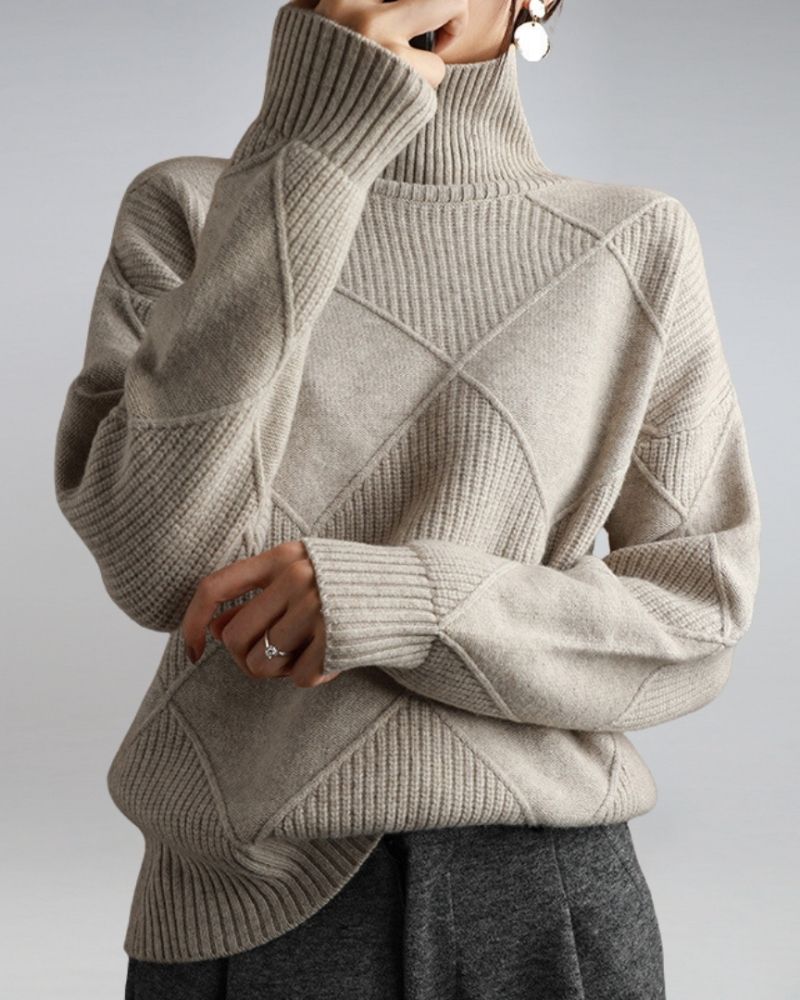 Street-Wave Womens Turtleneck Sweater Ultra Soft Knit For Everyday Elegance And All Day Comfort