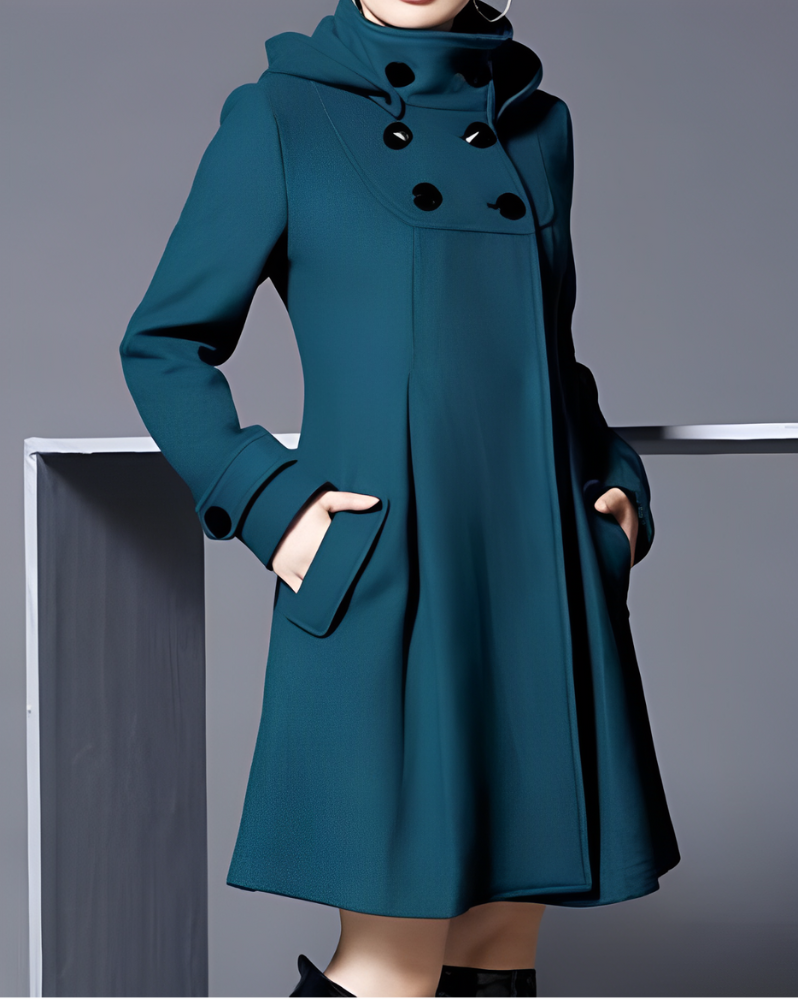 Streetwave Womens Long Warm Coat With Hood And Roomy Side Pockets For Winter All Season