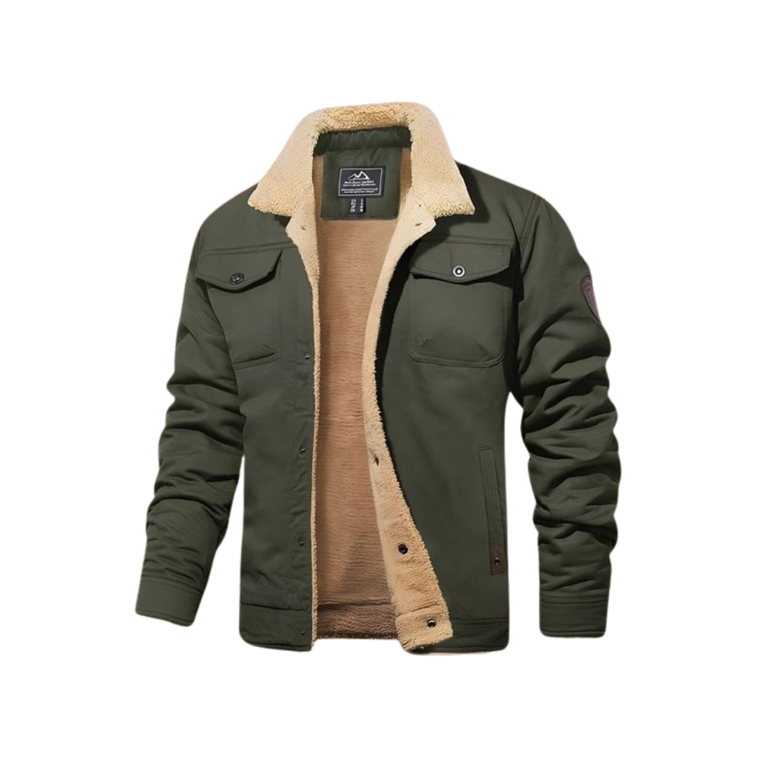 Street-Wave Warm Bomber Jacket With Fleece-Lined Interior For Cold Weather Comfort For Outdoors