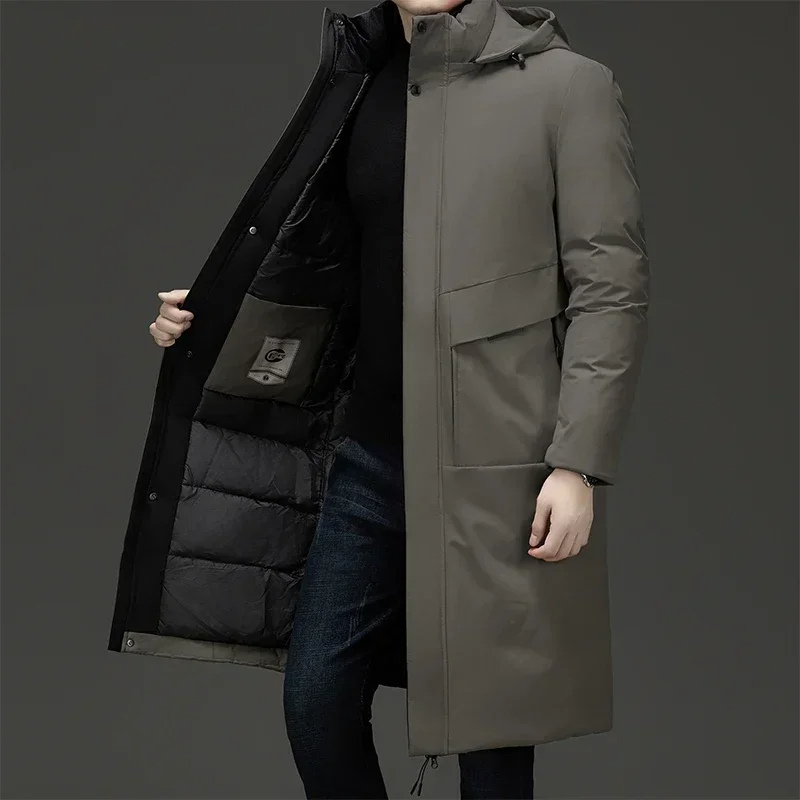 Street-Wave Long Winter Coat For Men With Insulated Lining And Hood Ultimate Cold Weather Warmth