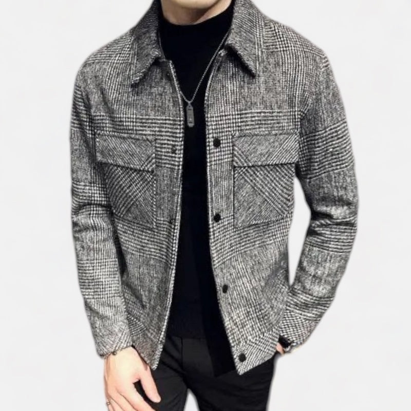 Street-Wave Classic Plaid Jacket For All Seasons Menswear Essential With Durable Warmth