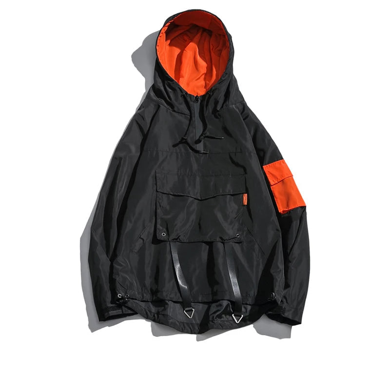 Street-wave Waterproof Mens Anorak With Hood For Urban All-Weather Comfort And Style