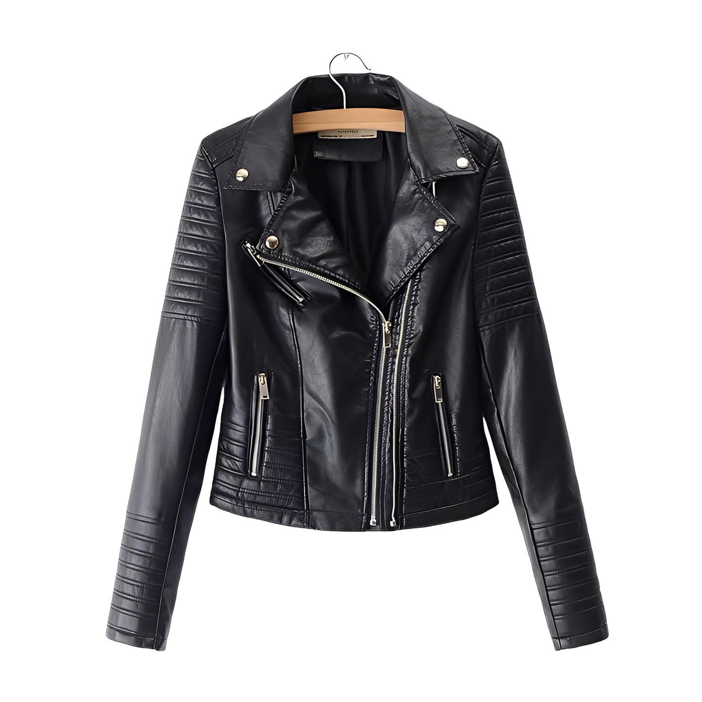 Street-Wave Pink Leather Jacket For Women Slim Fit With Zipper Details Premium Urban Chic