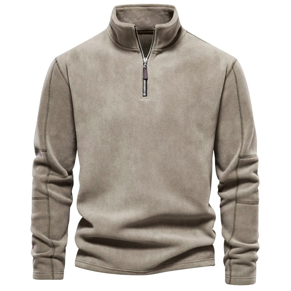 Street Wave Half Zip Knit Wool Blend Pullover For Men Classic Comfort And Everyday Versatility