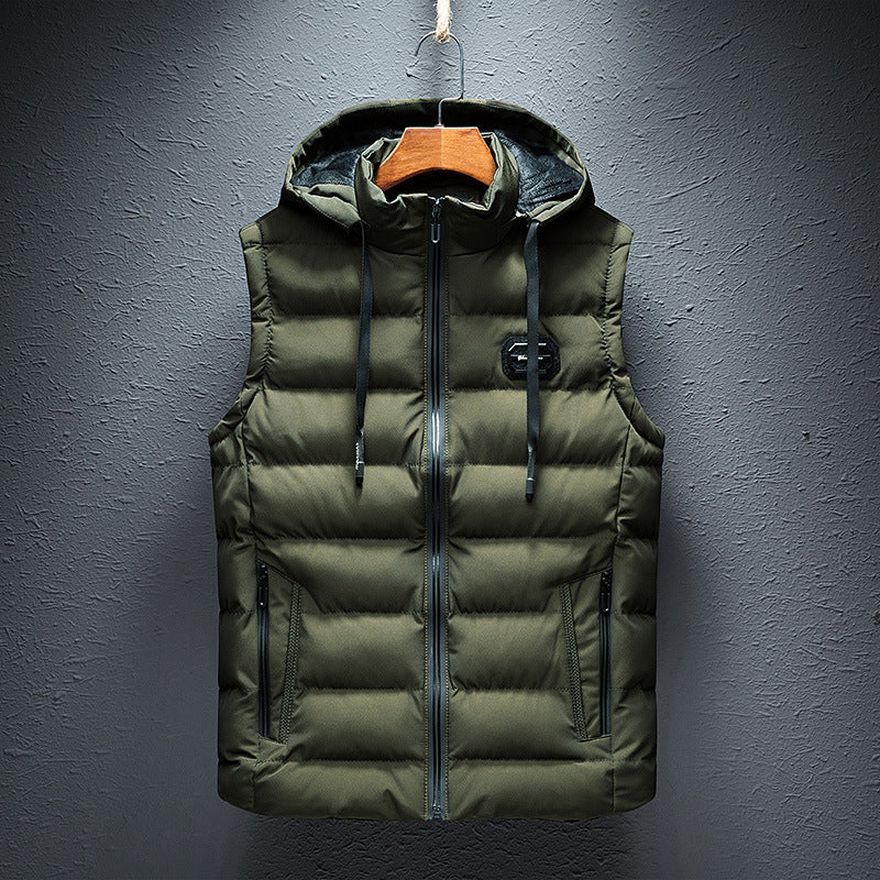 Street-Wave Hooded Fleece Vest For Men With Premium Warmth And Flexible Movement For Outdoor Adventure