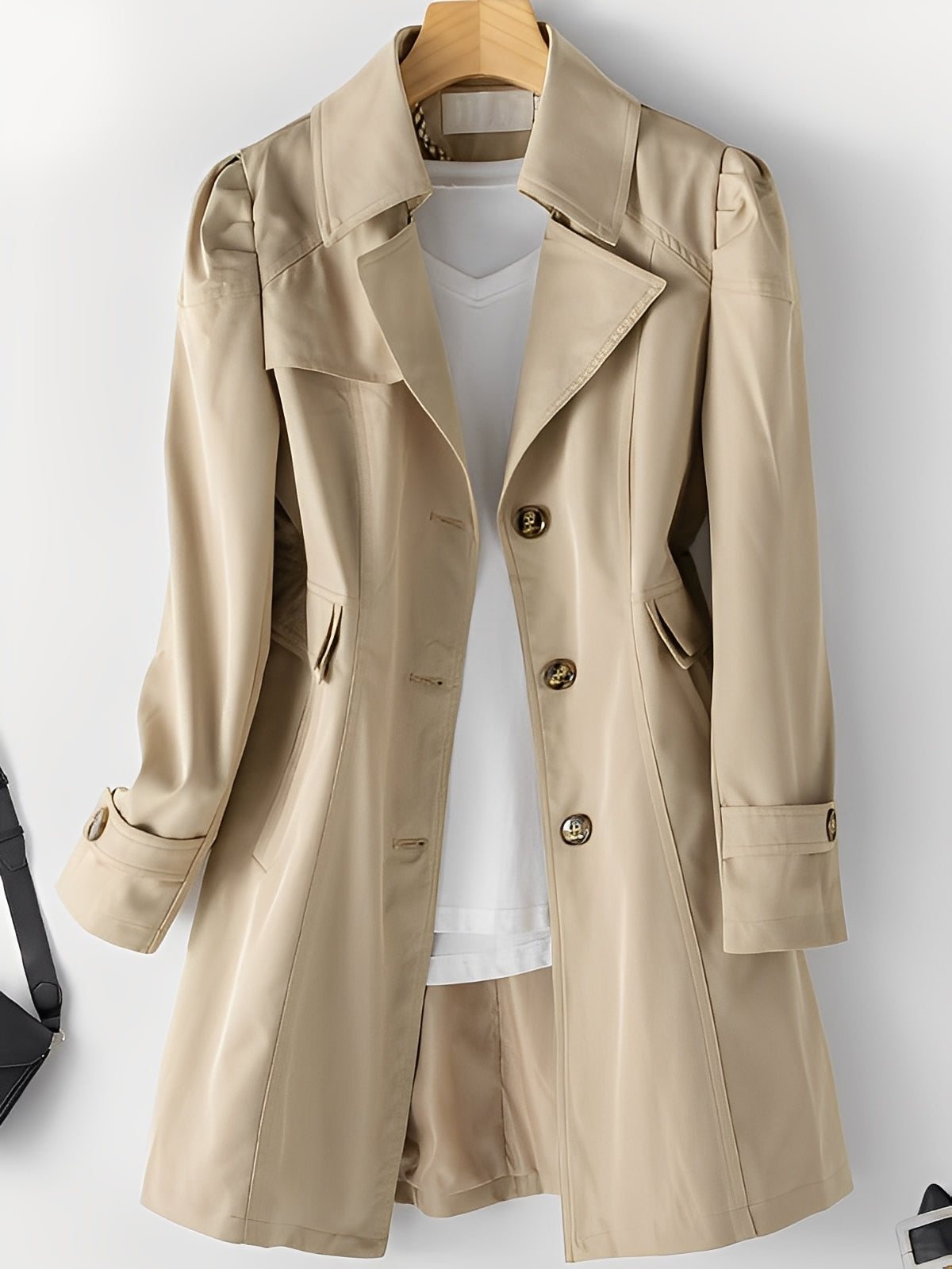 Street-wave Cashmere Trench Coat For Women Luxurious Soft Warmth Timeless Classic Fit Relaxed Style