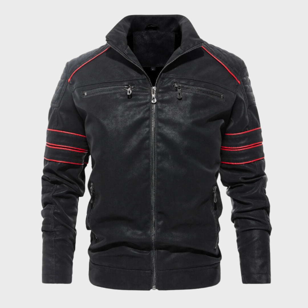 Street-wave Men Padded Leather Jacket With Rugged Warmth For Everyday Style And Comfort