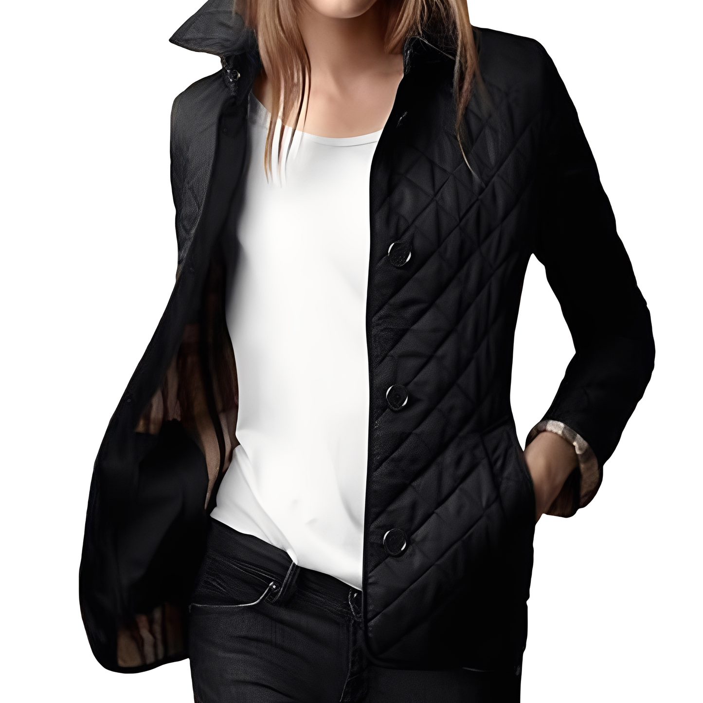 Street-wave Slim Fit Quilted Jacket For Men With Button Front And Premium Comfort