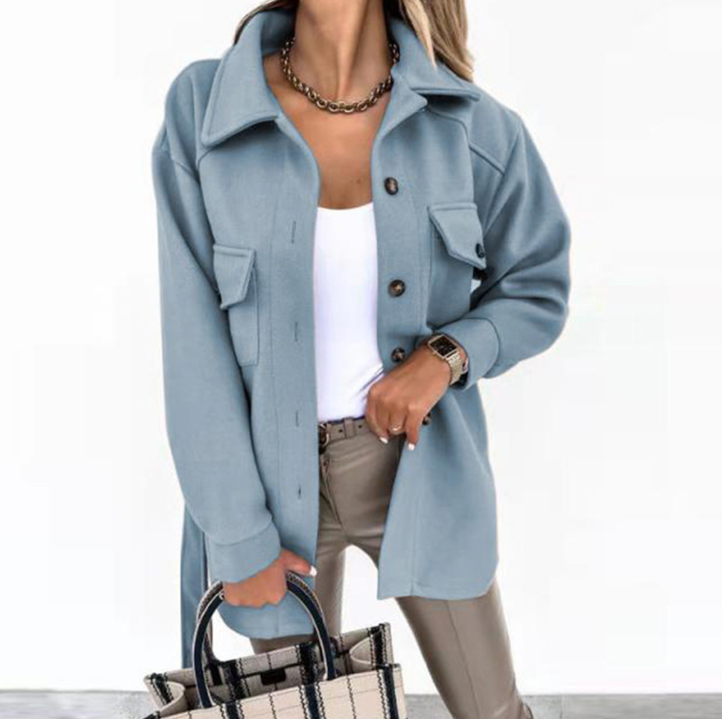 Street-wave Spring Overcoat For Women, Elegant Cozy Outerwear In Premium Materials, Durable