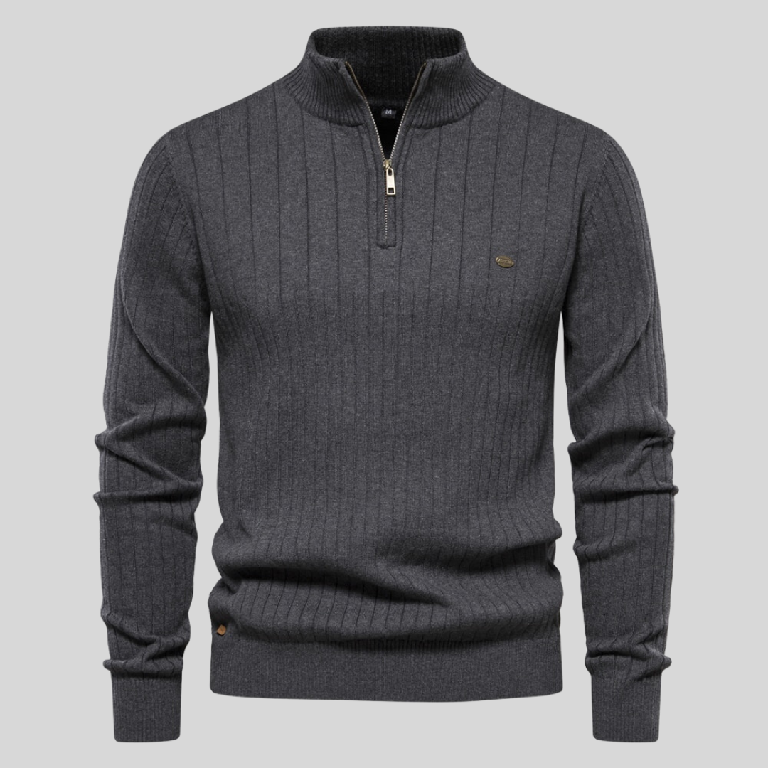 Street-Wave Knit Pullover With Cozy Texture For Men Soft Warmth And Everyday Style