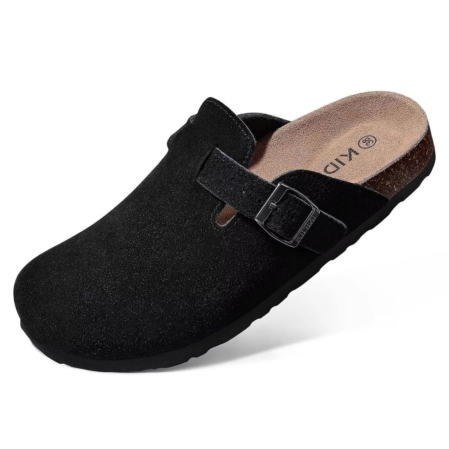 Boston Suede Cork Insole Sandals by Street-Wave for Women - Comfortable Walking Footbed and Elegant Slip-On